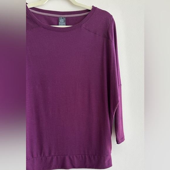 C9 Champion Women's Long Dolman Sleeve Open Back Top, Dark Berry Purple, Small - Picture 8 of 16